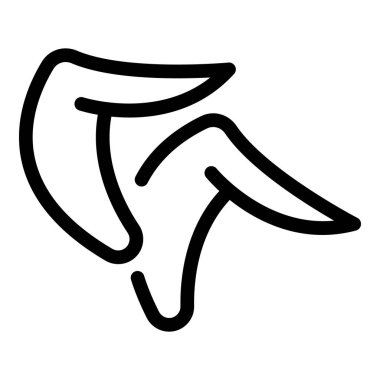 Tavuk kanatları simgesi, özet biçimi