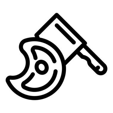 Et dilimi bıçak simgesi, taslak biçimi