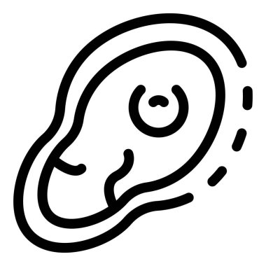 Dilimlenmiş et simgesi, taslak biçimi