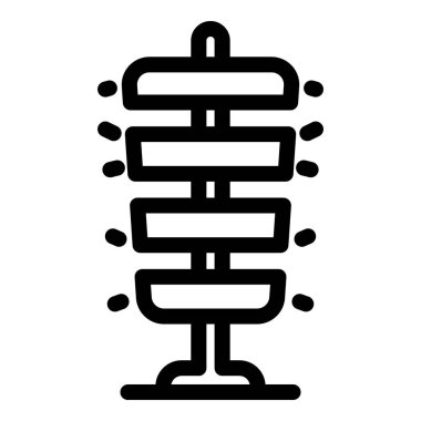 Dilimlenmiş et standı simgesi, taslak biçimi