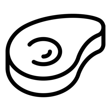 Lezzetli biftek ikonu, taslak tarzı.