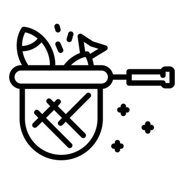 Balık halkası ağ simgesi, özet biçimi