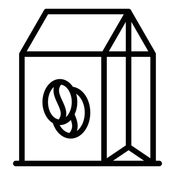 Icono del paquete de café, estilo de esquema — Vector de stock