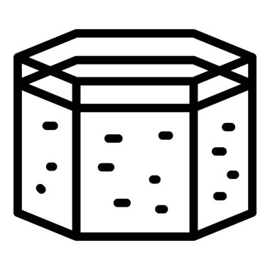 Cam balık çiftliği ikonu, taslak biçimi