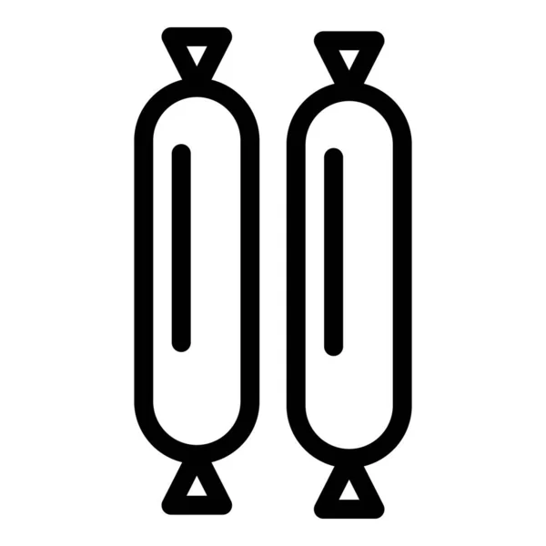 Icono de salchicha caliente, estilo de esquema — Vector de stock