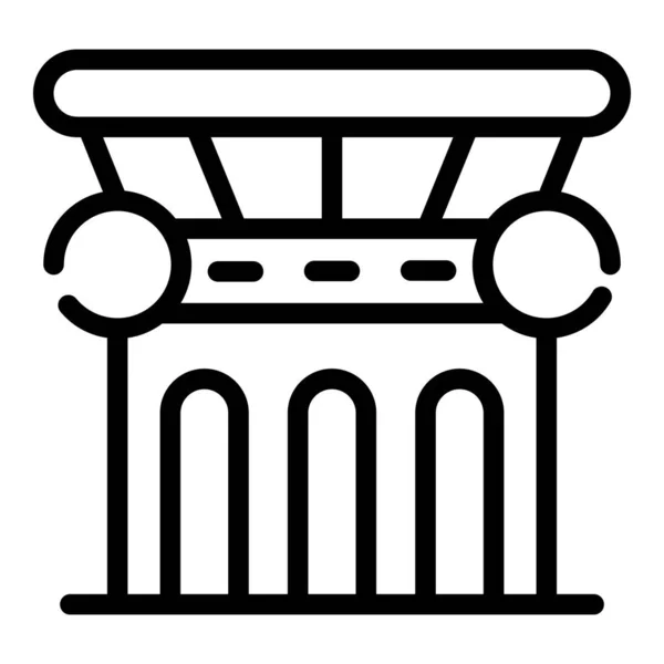 Icône de colonne législative, style contour — Image vectorielle