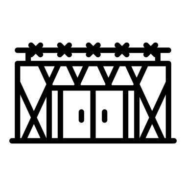 Hapishane binası simgesi, taslak biçimi