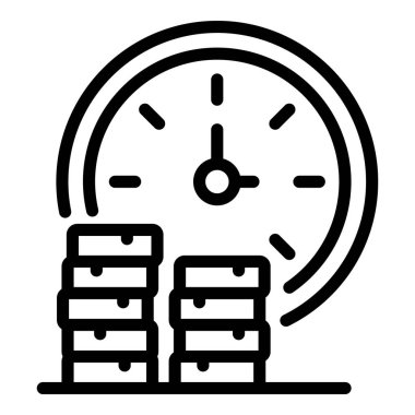 Bozuk para yığını ve zaman simgesi, özet biçimi