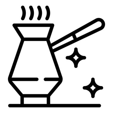 Kahve ikonu, özet tarzı.