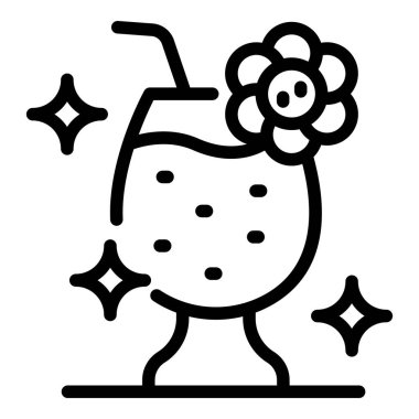 Kokteyl simgesi tazeleniyor, taslak biçimi