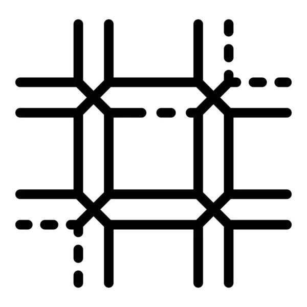 Gefängnistor-Ikone, Umrissstil — Stockvektor