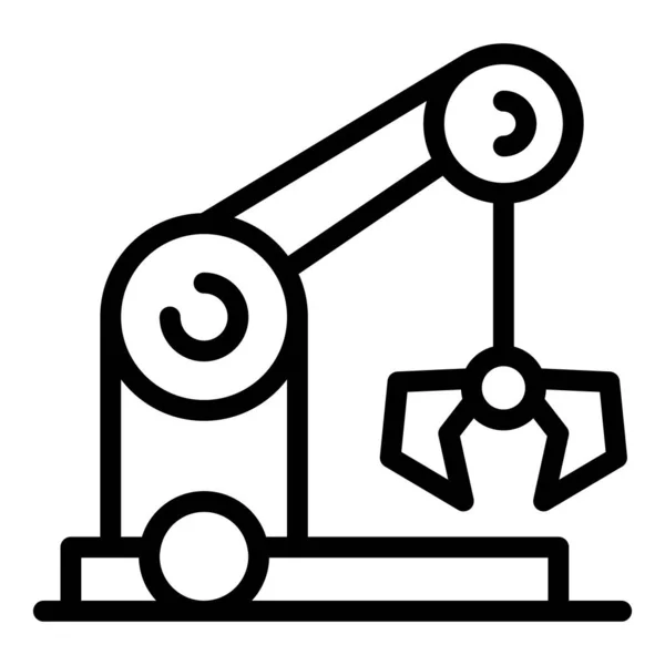 Icono del brazo de la grúa, estilo de contorno — Vector de stock