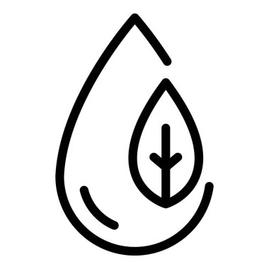 Bir daire simgesinde bırak ve yaprak, özet biçimi