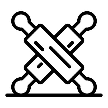 İki yuvarlanan iğne simgesi, taslak biçimi