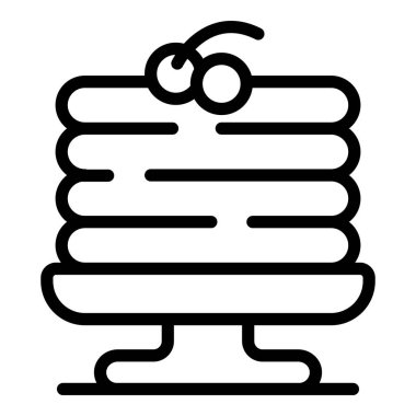 Vişne ikonlu çok katmanlı pasta, taslak biçimi