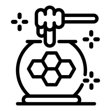 Bal kavanozu ve dipper simgesi, özet biçimi