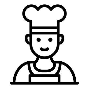 Şapka ikonunda şef, taslak biçimi