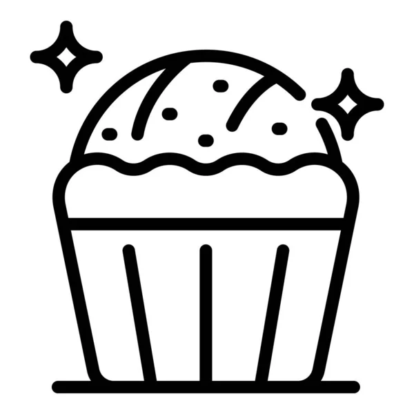 Muffin-Symbol, Outline-Stil — Stockvektor