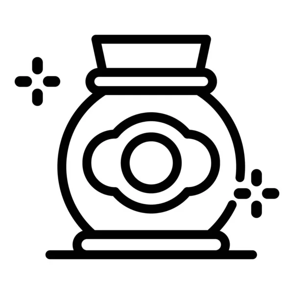Potters icono de la jarra, estilo de contorno — Vector de stock