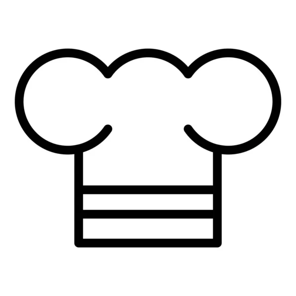 Icône de casquette de chef, style contour — Image vectorielle