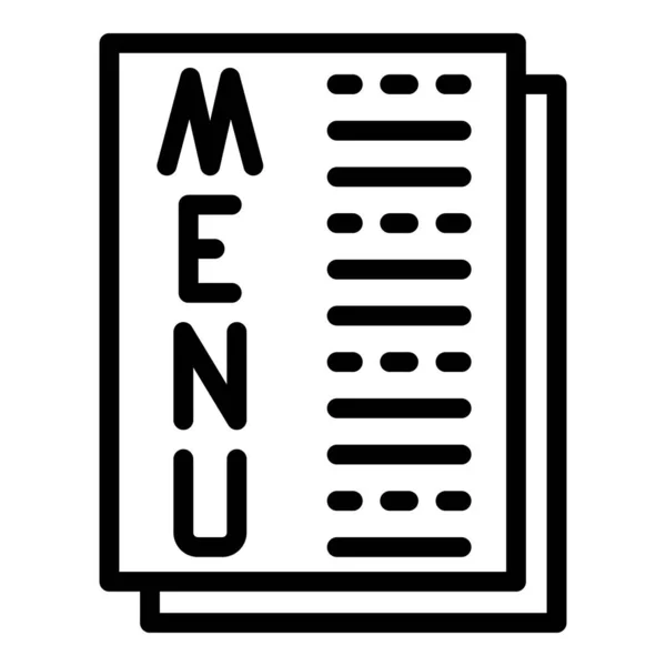 Menu sheets icoon, omtrek stijl — Stockvector