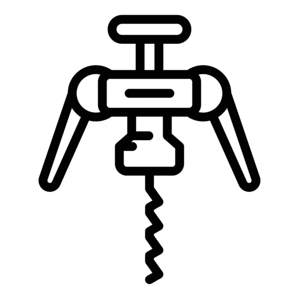 Korkenzieher-Ikone, Outline-Stil — Stockvektor