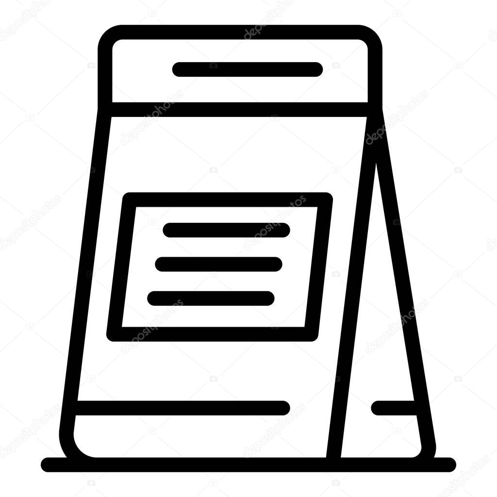 Menu stand icon, outline style