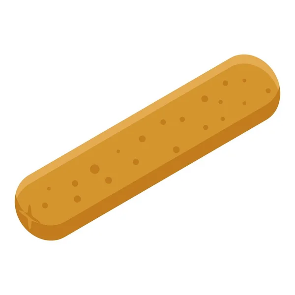 Banger sausage icon, isometric style — Stock Vector