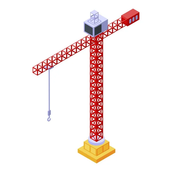 Load kraan icoon, isometrische stijl — Stockvector