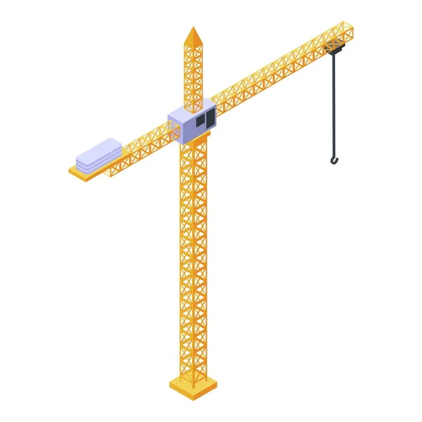 Kraanlifter icoon, isometrische stijl — Stockvector