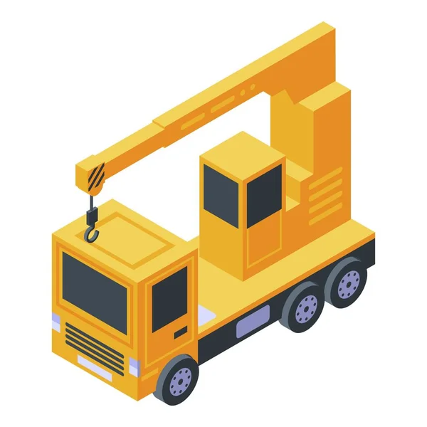 Ciężarowy żuraw miejski ikona, izometryczny styl — Wektor stockowy