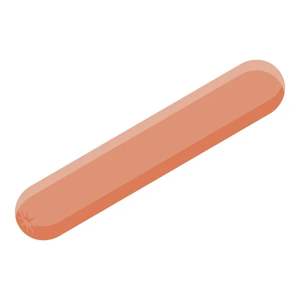 Breakfast sausage icon, isometric style — Stock Vector