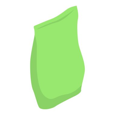 Yeşil paket simgesi, izometrik biçim