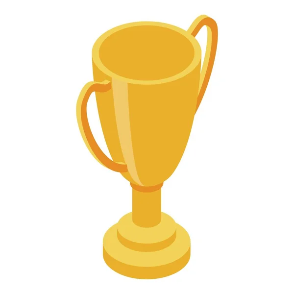 Arany kupa ikon, izometrikus stílus — Stock Vector