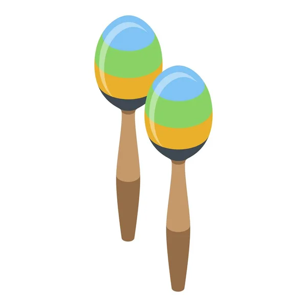 Macaras office party icon, isometric style — 스톡 벡터