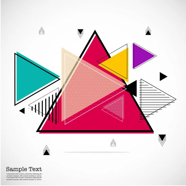 Schéma géométrique plat, fond abstrait . — Image vectorielle