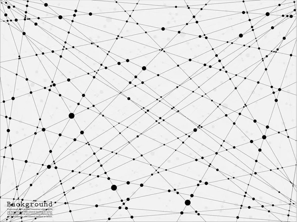 Fundo abstrato geométrico com linha conectada e pontos . — Vetor de Stock