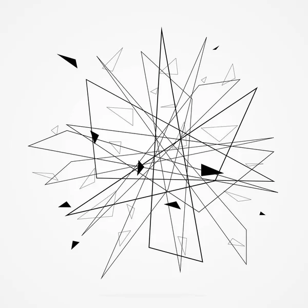 Fond abstrait géométrique avec ligne et points connectés . — Image vectorielle