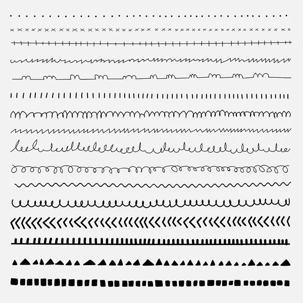 선 그런 지 손으로 그린 텍스처의 벡터 세트. — 스톡 벡터