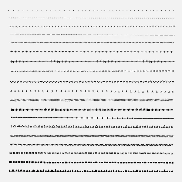 Conjunto vectorial de texturas dibujadas a mano grunge línea . — Archivo Imágenes Vectoriales