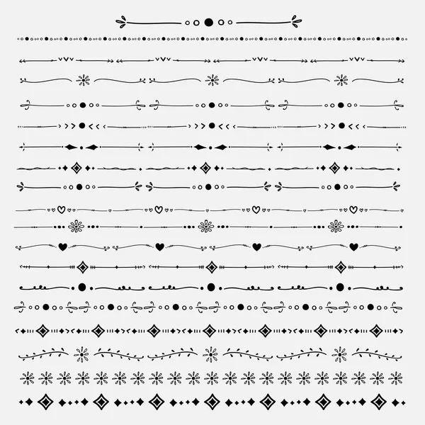 Zestaw kaligraficzny elementy ozdobne do dekoracji. — Wektor stockowy