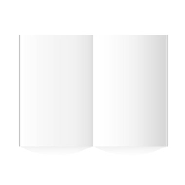 vektör boş dergi beyaz zemin üzerine yayılmış. 