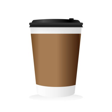 Kahve fincanı kağıt, götürmek, çıkar ya da ev kağıt bardak boş kopya alanı ile al.