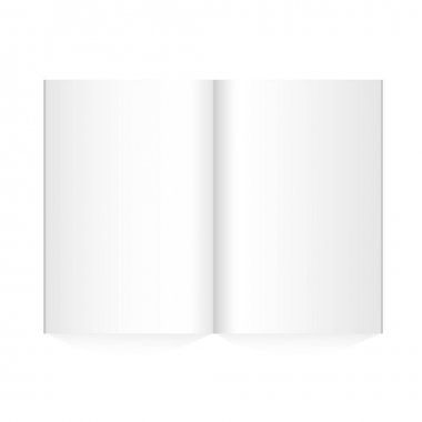vektör boş dergi beyaz zemin üzerine yayılmış. 