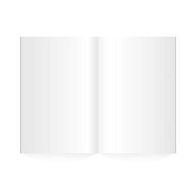 vektör boş dergi beyaz zemin üzerine yayılmış. 