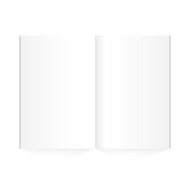 vektör boş dergi beyaz zemin üzerine yayılmış. 