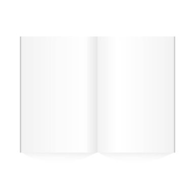 vektör boş dergi beyaz zemin üzerine yayılmış. 