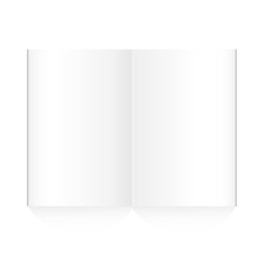 vektör boş dergi beyaz zemin üzerine yayılmış. 