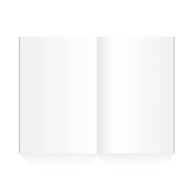vektör boş dergi beyaz zemin üzerine yayılmış. 
