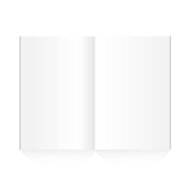 vektör boş dergi beyaz zemin üzerine yayılmış.